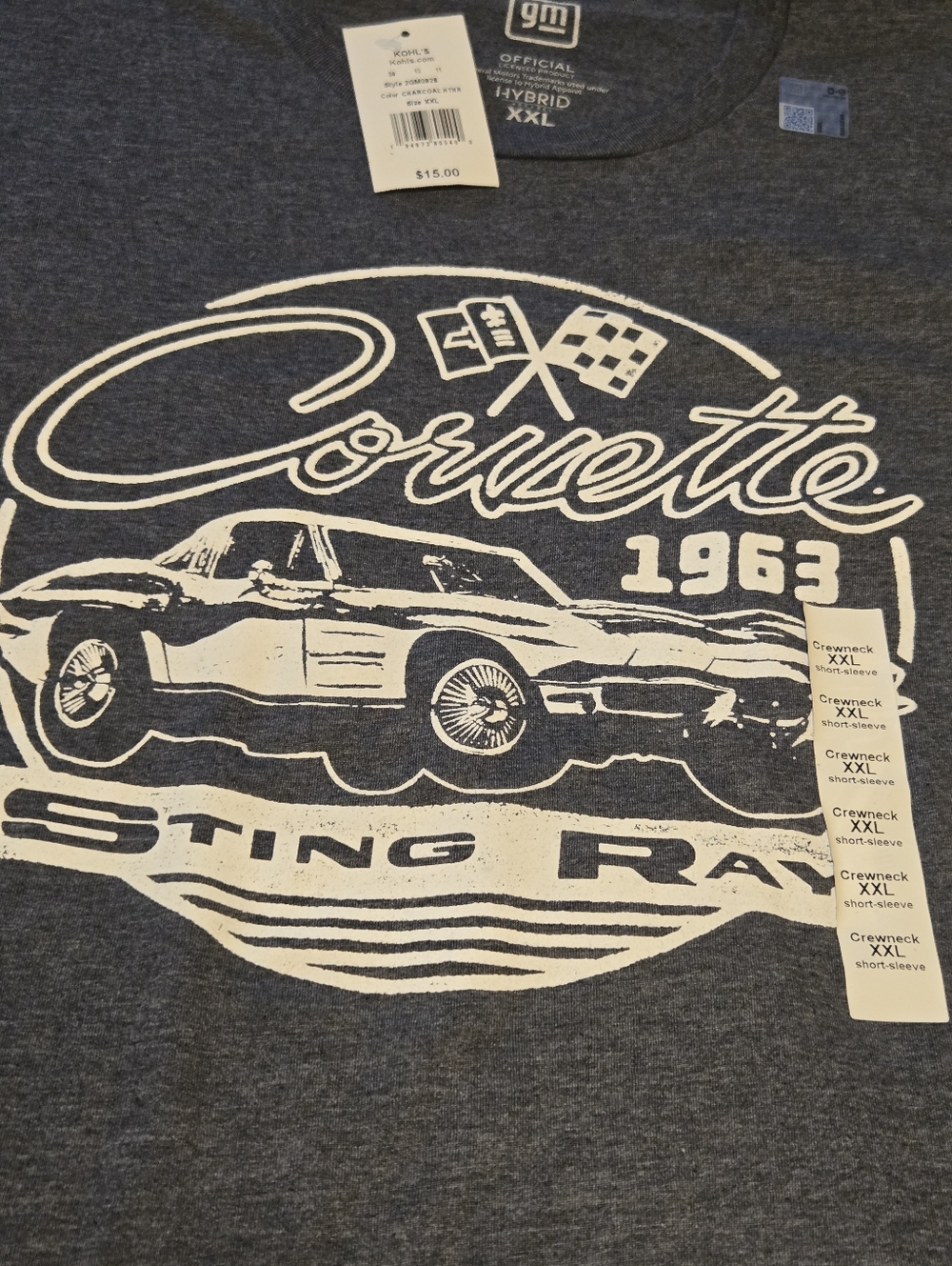 NWT Hybrid Apparel GM Corvette XXL Tshirt